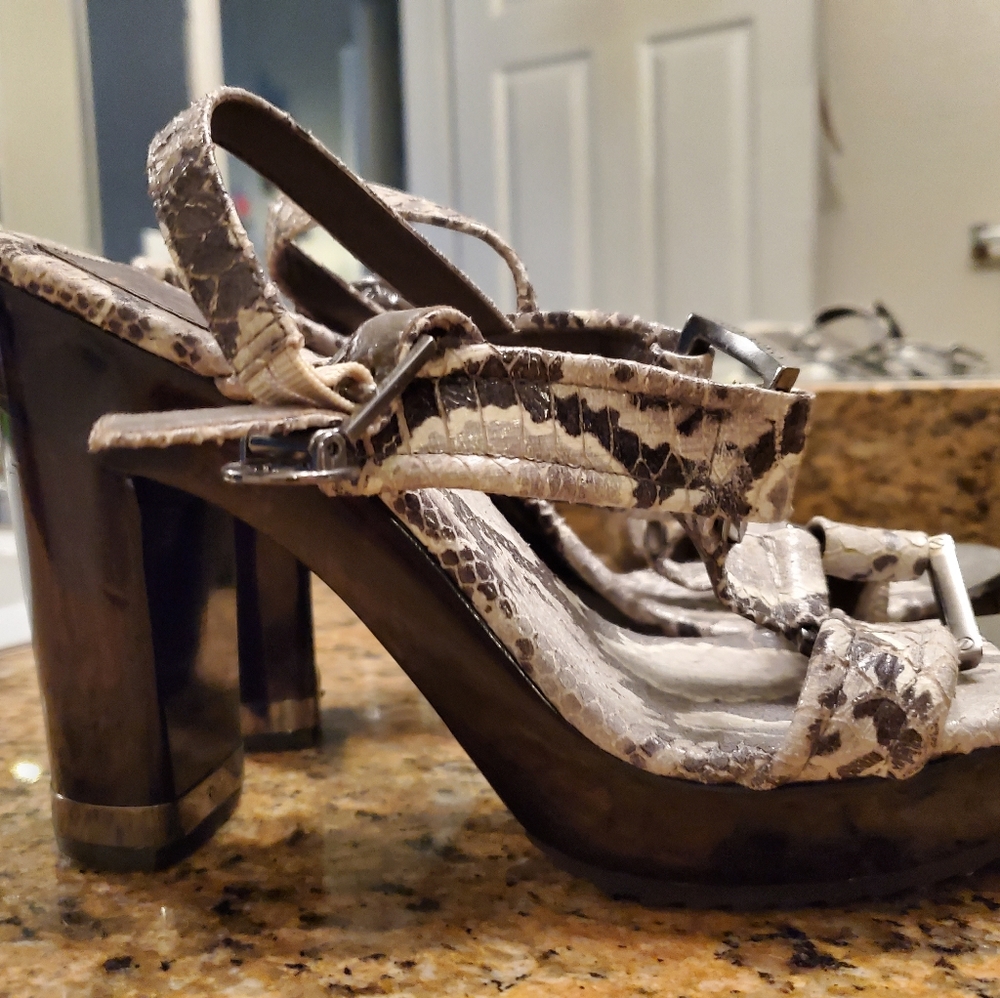 Authentic Snakeskin Tory Burch Sandals